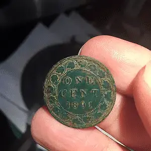1891 Canada large cent reverse