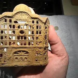 A.C. Williams child's coin bank (cast iron, c. late 1800s/early 1900s).