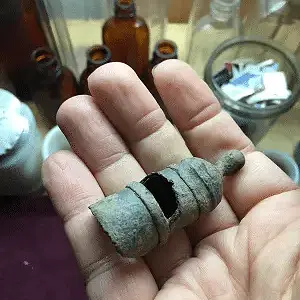 Pewter whistle (c. mid to late 1800s).