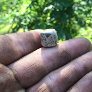 Musket Ball Carved Into Die--likely Revolutionary War era? Found in same area as #5 Button