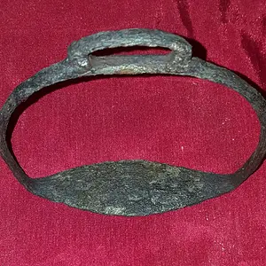 18th century stirrup found in a creek that runs through a plantation site