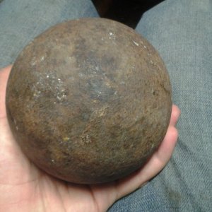 12 Pounder cannonball from the Battle of Brooklyn, August 27th 1776.