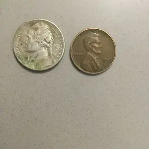 Silver nickel from 1943.  When I got home I found the wheat in spare change.  It was a good day.
