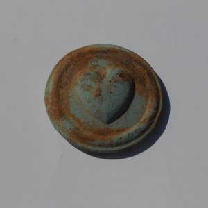 This brass heart rosette was dug on 10-24-16 near a large U.S. Civil War camp.