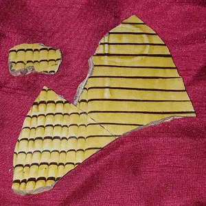 Staffordshire combed slipware shards