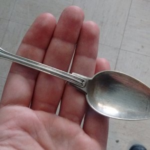 Silver Fiddle Thread spoon. 18th century Europe. (Dump Find)