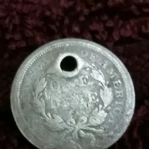 1841 Seated Liberty Dime back