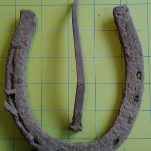 Lucky Horseshoe and large square nail