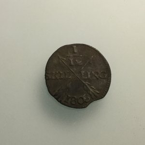1/12 Skilling 1808 (My first ever copper)