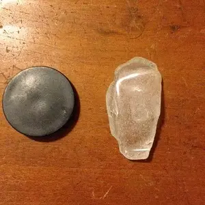 Sea ...Plastic and a button