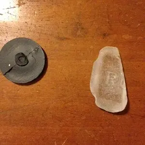 Reverse of Button and sea plastic, lol