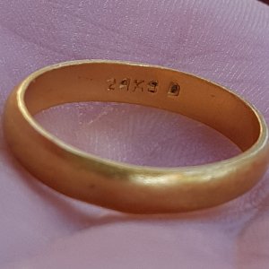 24K BAND - FOUND NOV.22ND IN WATERS OF SOUTH BEACH FLA.