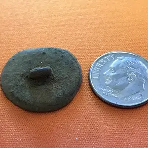 Button #2. Large. Shank side. Found with the XP DEUS on the other side of the James River. Could be colonial. Will post in forums for for ID. Shank st