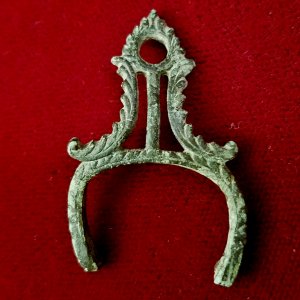 Brass wax seal fob frame (1700s).  Wish I could have found the intaglio that went with it.