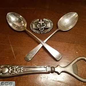 WWII CMB and Sterling Spoons 1 27 2018