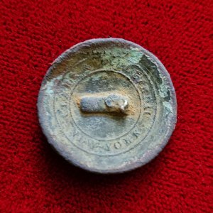 Lined block "A" Confederate coat button