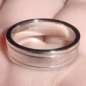 BETTER PIC - TIFFANY PLATINUM RING - retails down there for $2600