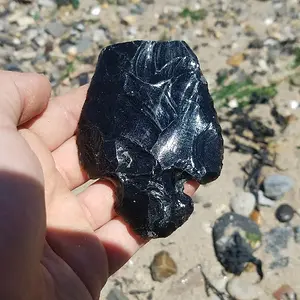 Indian obsidian spear point