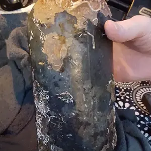 OLD BUFFALO LITHIA WATER BOTTLE - EYE BALLED ON BOTTOM OF SALTWATER BEACH