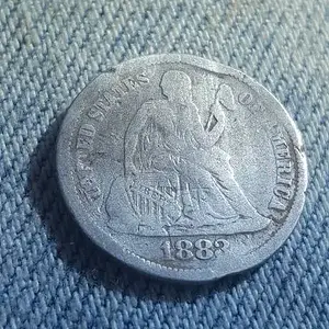 1883 Seated dime