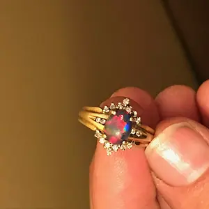 10K Black Opal/Diamond