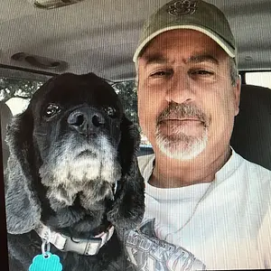 Daisy, she loves going for rides