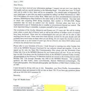Atocha dive confirmation letter