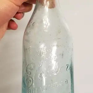 John Eichler Tooled Crown Beer Bottle (1890's-1900's).