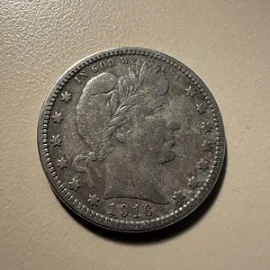 1916D Barber Quarter Obverse