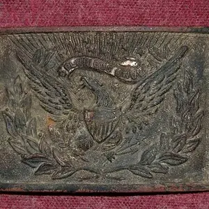 Sword Belt Plate - Same plate, after cleaning with water and a soft toothbrush.