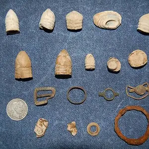 Civil War Campsite Finds - Civil War campsite finds, plus a Barber Quarter, 2007