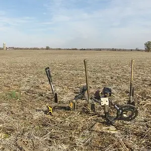 Detectors in a Soybean Field - Nothing like a few detectors in a huge cut field to get the blood pumping!