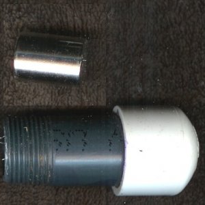 Magnet - Magnetic pickup invention - for strolling craft fairs and flea markets. Showing rare earth magnet inside PVC tube.