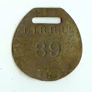 LIRR Baggage Tag #2 - LIRR Baggage Tag, circa 1880s.