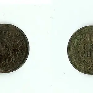 1888 & 1874 Indian Head Cents