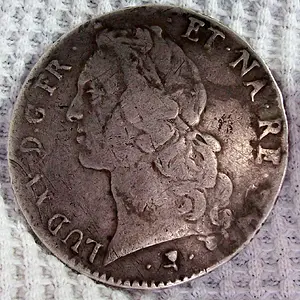 1760 very old coin - I found this old coin while searching in a potato field about 8 inches deep with my new butterfly coil