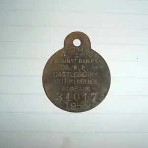 1956 Rabies Tag