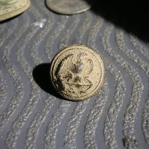 Civil War Navy Vest Button - Scovills Backmark