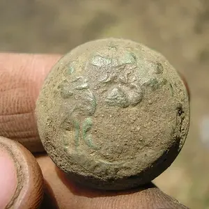 Civil War MAINE Staff Officer's Coat Button  UNCLEANED - A Beautiful button, both fresh from the dirt as in this photo....and also once cleaned up!   