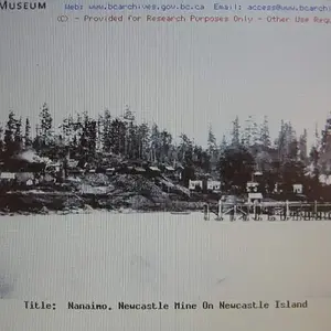 Midden Bay 1875  - Island site of early coal mining activity. A park today.