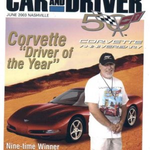 Driver of the Year - Hope all of you caught this issue of Car & Driver!