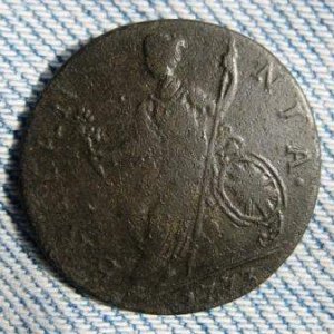1773 King George III Halfpenny Counterfeit