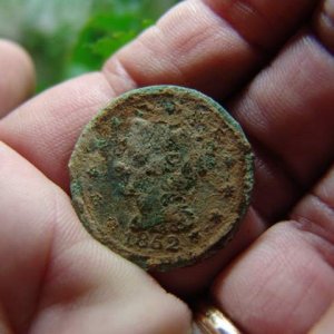 An 1852 large cent I found recently near a Baton Rouge area.