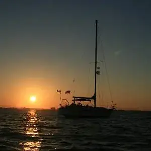 Sunset at anchor