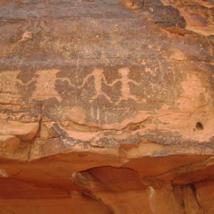 Petroglyphs - Rock paintings, petroglyphs in Valley of Fire, Nevada
