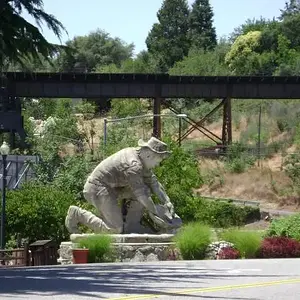 Gold Panning - Statue in Auburn, California