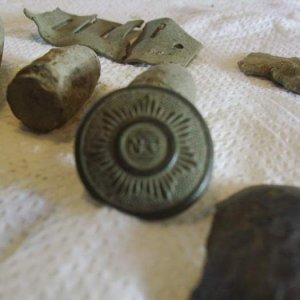 NC Starburst Button - Button was found at an 1862 civil war hospital