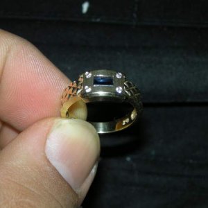 Blue stoned ring - Beautiful unique stone ring