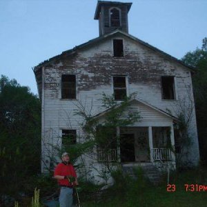 Me at a Old church. - Me while detecting with James In Alabama at a old chuch close to my house.