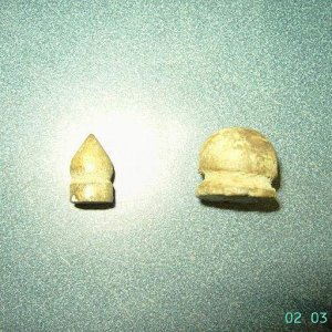 Richmond Test Lab Bullet and Shot Gun Slug - Found at an 1862 Civil War Hospital